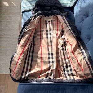 Burberry Black Jacket with Check Lining